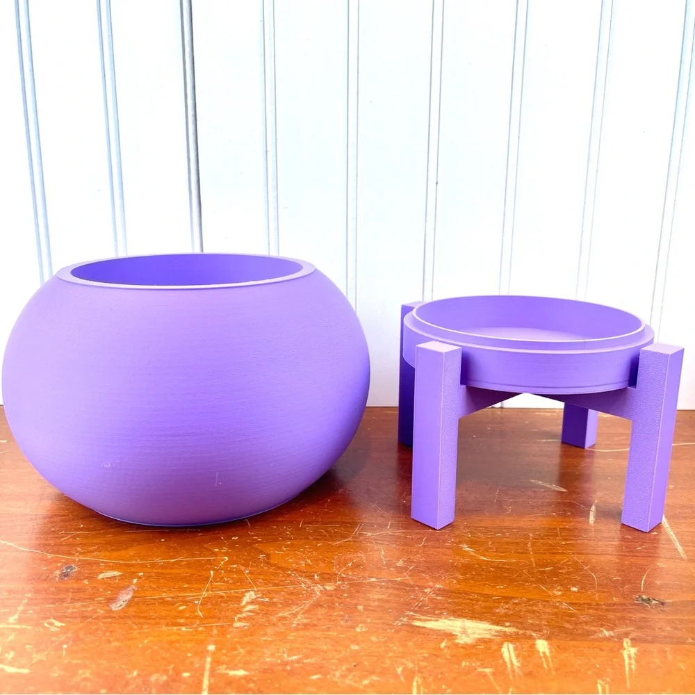 Rono Simple Indoor Planter w/ Drainage Hole and Drip Tray, Houseplant